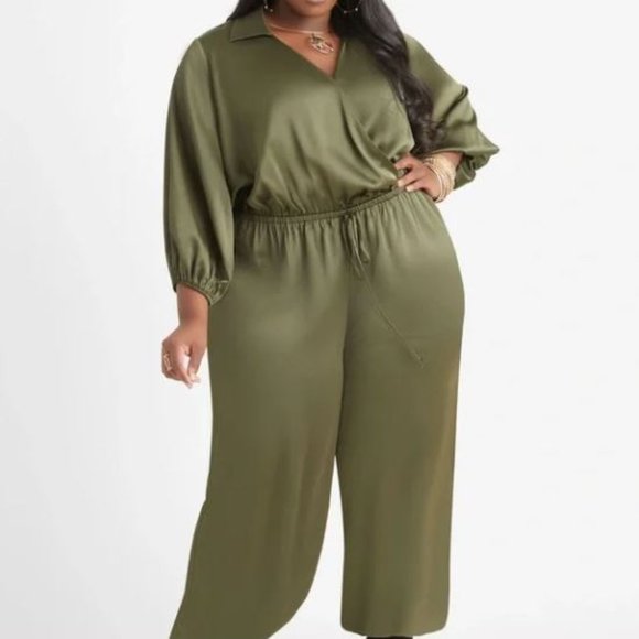 Ashley Stewart Satin Jumpsuit - Picture 2 of 5